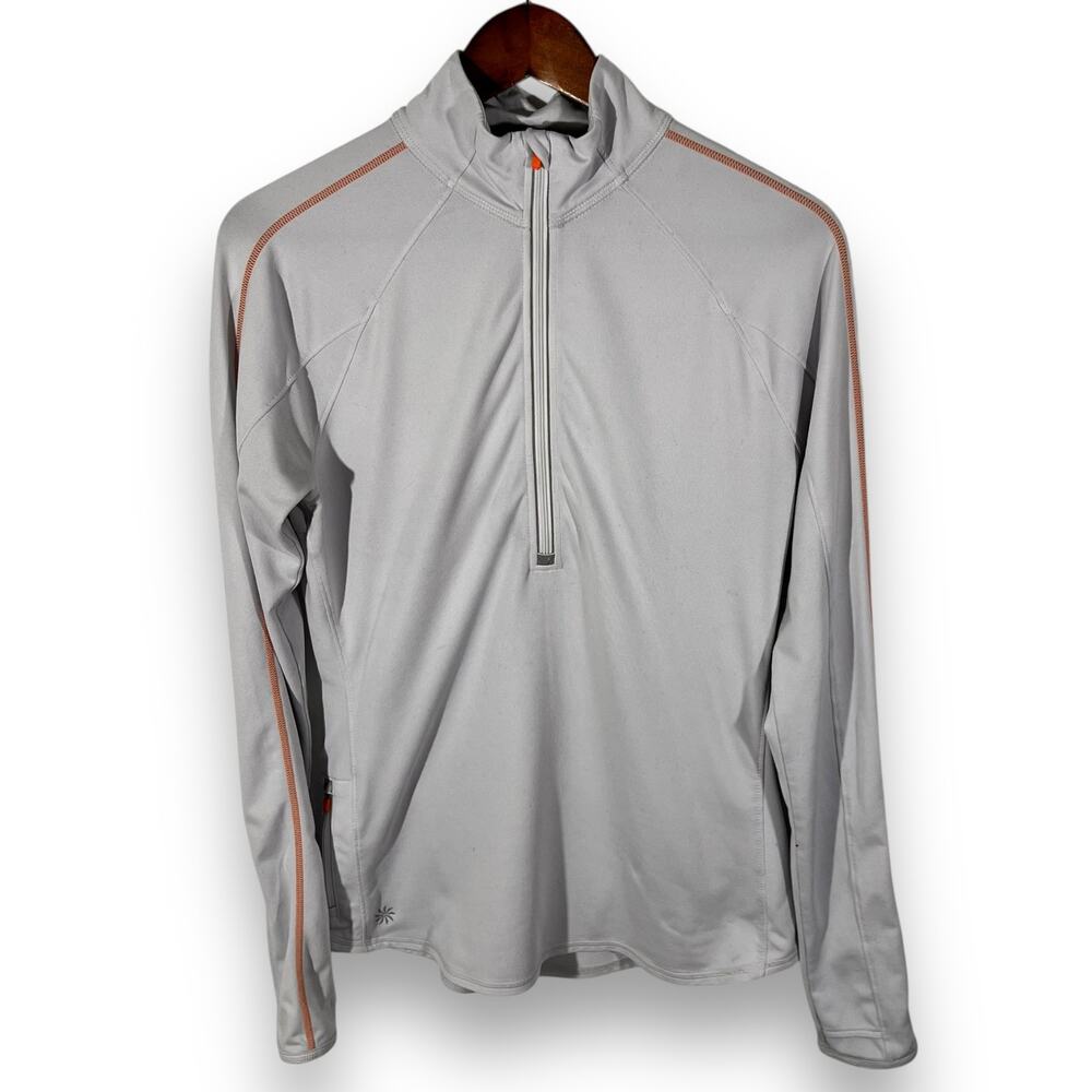 Athleta Half Zip Pullover Gray Running Athletic T… - image 2